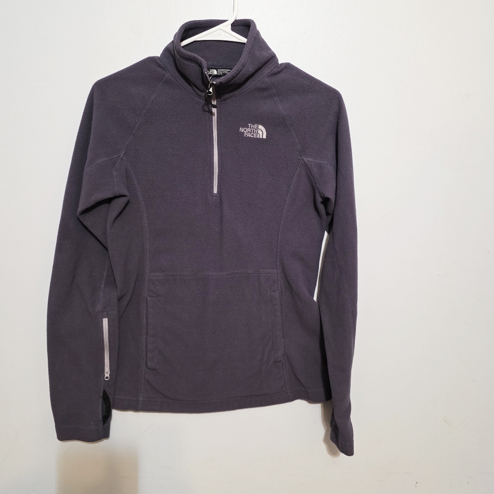 The North Face Gray Fleece Quarter Zip Pullover XS - Picture 5 of 8